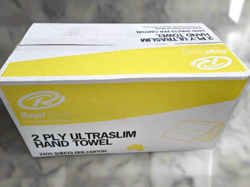 Ultraslim Interleaved Paper Hand Towel (2 ply; 23cm x 24cm) - Made in Australia