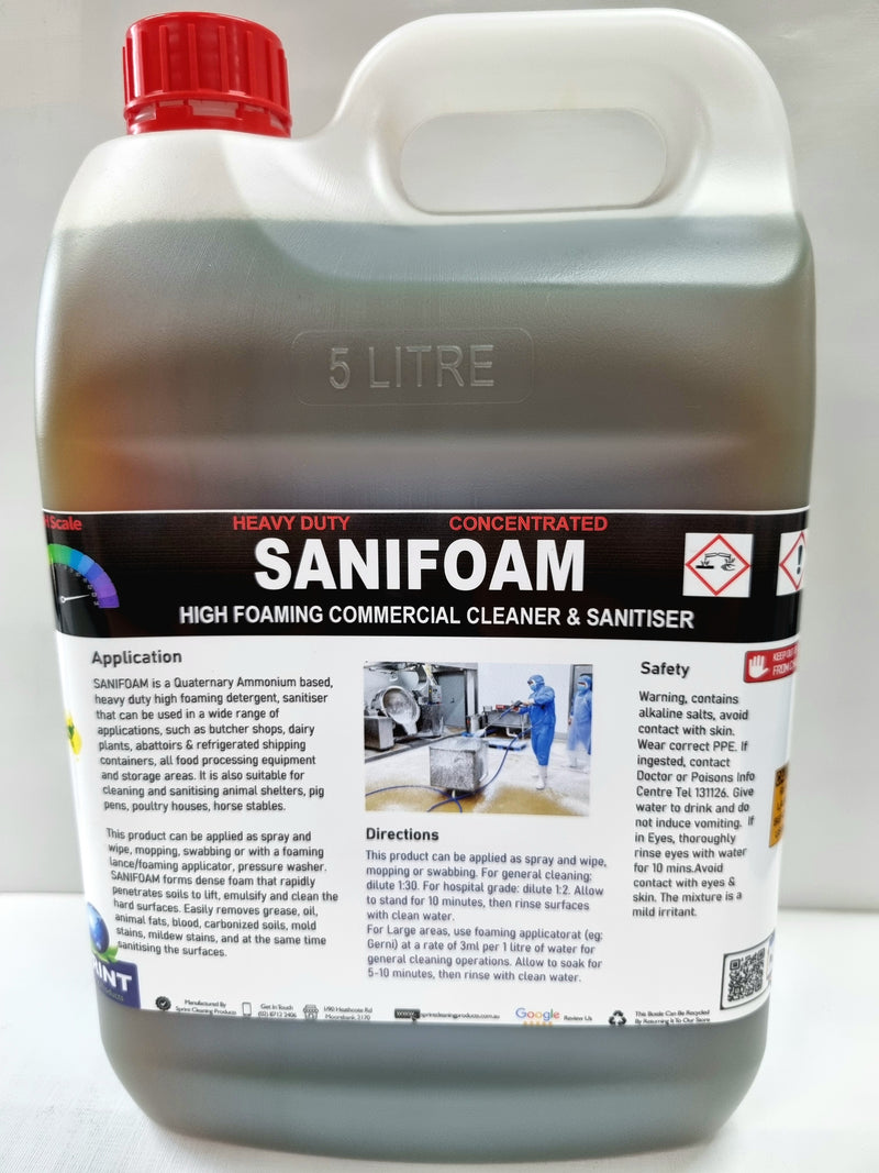 SANIFOAM - High Foaming Commercial Cleaner and Sanitiser